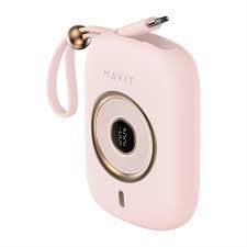 Portable power bank pink for smartphones and tablets