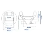 ST46 Flip-Up Flip-Back Helm Seat - Image 3