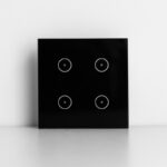 GoSmart Switch Light 4 Gang Small WIFi-Black