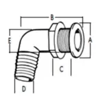 Thru Hull Fittings 90 Degree - Image 2