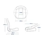 CP48 High Back Folding Helm Seat - Image 4