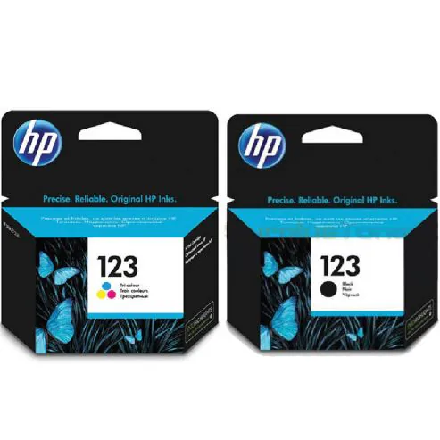 High Yield HP 123 Cartridge Set for Office & Home Printing