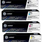 HP 126A LaserJet Toner Set Black Cyan Yellow Magenta