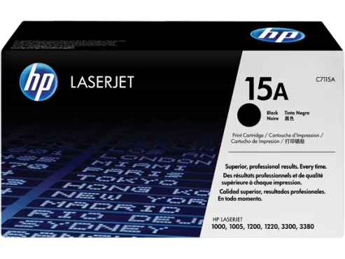 HP 15A Black Original LaserJet Toner Cartridge (C7115A) HP 15A Black LaserJet Toner Cartridge