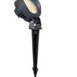 GLOW Outdoor Garden LED Spike Spotlight 9Watt Black