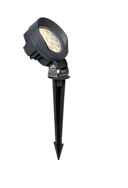 GLOW Outdoor Garden LED Spike Spotlight 9Watt Black