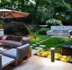 GLOW Waterproof Outdoor LED Bollard Light 80cm 18Watt Black