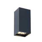 GLOW Waterproof Square LED Wall Light 2×10Watt Black