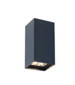 GLOW Waterproof Square LED Wall Light 2×10Watt Black