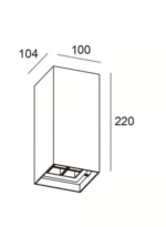 GLOW Waterproof Square LED Wall Light 2×10Watt Black - Image 2