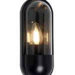 GLOW Bulkhead Wall Light with E27 Holder 15Watt Black