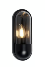 GLOW Bulkhead Wall Light with E27 Holder 15Watt Black