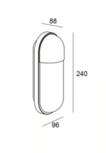 GLOW Bulkhead Wall Light with E27 Holder 15Watt Black