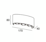 GLOW Up & Down LED Wall Light  6X1Watt Black - Image 3