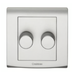 CRABTREE LED 2 gang 2 way dimmer SILVER