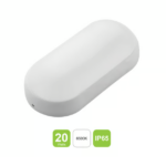 LIPER Oval Bulk Head Lamp Cover 20W White LED 6500K