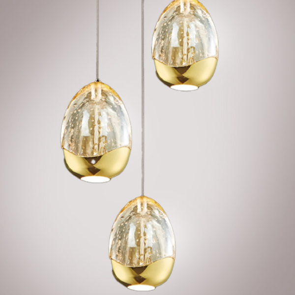 LED Cluster Pendant Light Gold / Champagne