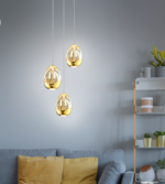 LED Cluster Pendant Light Gold / Champagne