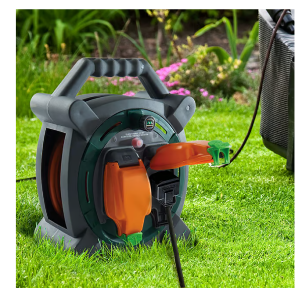 MASTERPLUG 13A 2-Socket IP54 Case Reel with 20m Cable