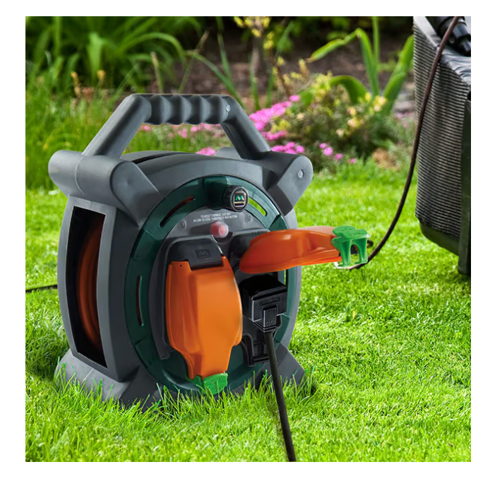 MASTERPLUG 13A 2-Socket IP54 Case Reel with 20m Cable