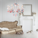 LED French Wedding Rose Lamp Chandelier