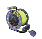 MASTERPLUG Cable Reel 13A with 2 socket outlets & 2 USB 2.1A- Cable length 25m