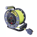 MASTERPLUG Cable Reel 13A with 2 socket outlets & 2 USB 2.1A- Cable length 25m