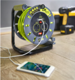 MASTERPLUG Cable Reel 13A with 2 socket outlets & 2 USB 2.1A- Cable length 25m