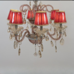 Modern Red Crystal Chandelier