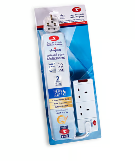 DAJCO Extension 10 Mtr 13A 2 Way W/Neon