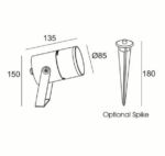 GLOW Outdoor Garden LED Spotlight 9Watt  Black - Image 3