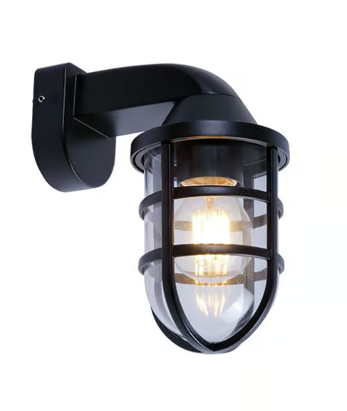 GLOW Outdoor Classic Wall Light with E27 Holder 15Watt Black