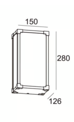 GLOW Outdoor Modern LED Wall Light 12Watt Black