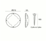 GLOW Outdoor Ground LED Four-way Lighting  6Watt Black - Image 2