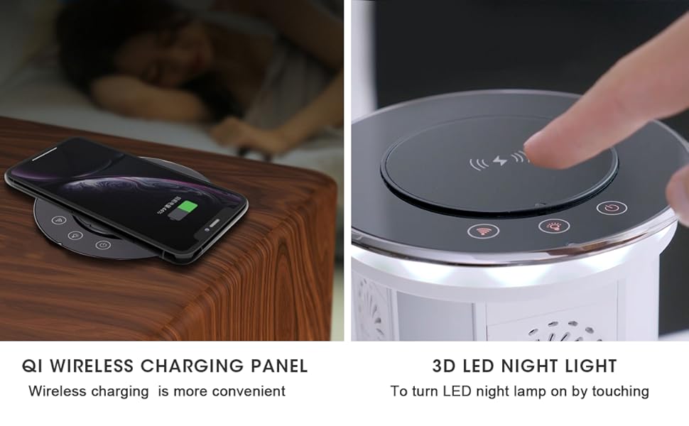 ADMORE The smart pop-up socket with Qi Wireless Charger A+C USB ports