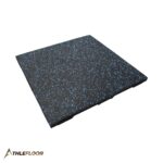 THLEFLOOR Rubber Tile Flooring Color Black with Blue