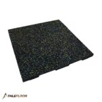 THLEFLOOR Rubber Tile Flooring Color Black with Babe Blue, Yellow, White