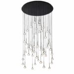 CHANDELIER LUMIDECO RAINDROPS IP20 SUSPENDED LIGHT 3000K BLACK LUMINAIRES-200W
