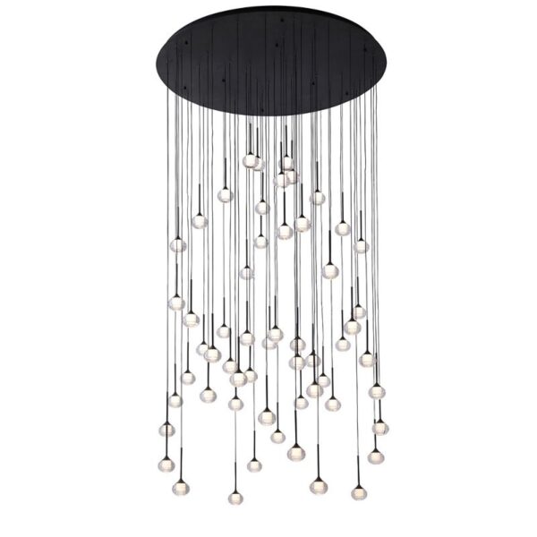 CHANDELIER LUMIDECO RAINDROPS IP20 SUSPENDED LIGHT 3000K BLACK LUMINAIRES-200W