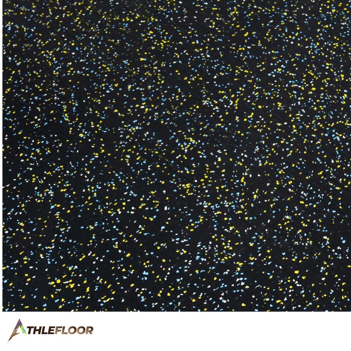 THLEFLOOR Rubber Tile Flooring Color Black with Babe Blue, Yellow, White - Image 3