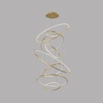 CHANDELIER LUMIDECO SWRIL INDOOR GOLD SUSPENDED 3000K LUMINAIRES 220W