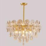 CHANDELIER DESROCH E14 COPPER GLASS MULTIPLE PENDANT D800XH450