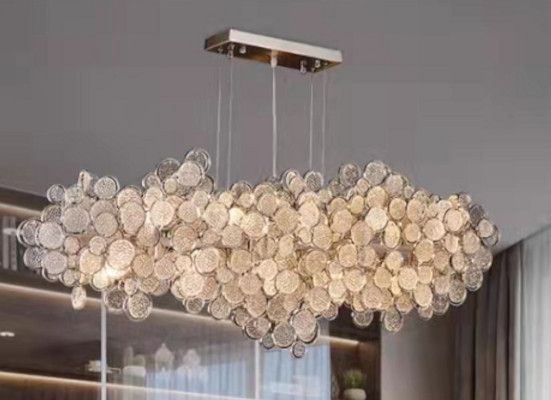 CHANDELIER DESROCH IRON BRUSH E14 MODERN LIGHTING