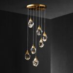 CHANDELIER DESROCH G4 BRASS CRYSTAL CHANDELIERS LIGHTING