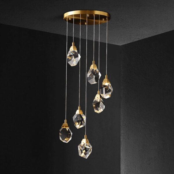 CHANDELIER DESROCH G4 BRASS CRYSTAL CHANDELIERS LIGHTING