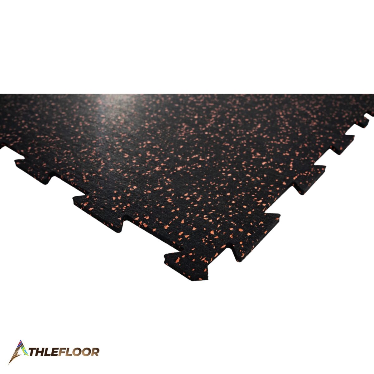 THLEFLOOR Rubber Interlocking Tile Flooring Color Black with Red - Image 2
