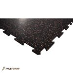 THLEFLOOR Rubber Interlocking Tile Flooring Color Black with Red - Image 2