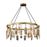 CHANDELIER DESROCH MULTIPLE PENDANTS 3000K COPPER COLOR LUMINAIRES 40W