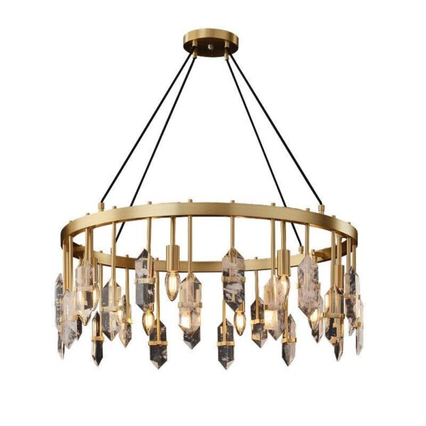 CHANDELIER DESROCH MULTIPLE PENDANTS 3000K COPPER COLOR LUMINAIRES 40W