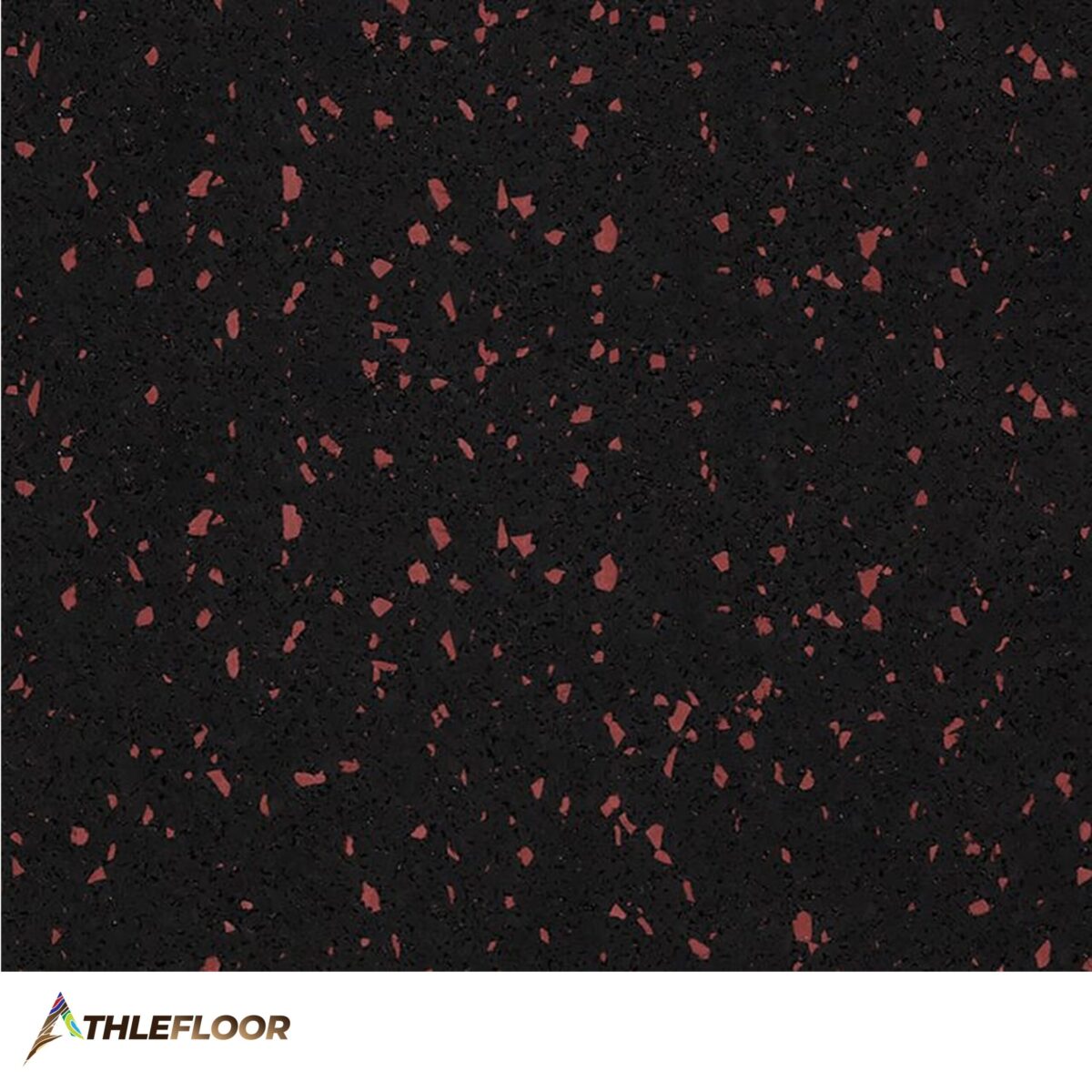 THLEFLOOR Rubber Interlocking Tile Flooring Color Black with Red - Image 3